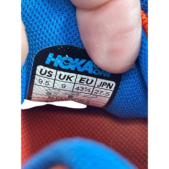 Hoka Clifton 6 Mens Blue Orange Mens Running Sneakers Size 9.5 SKU 9460 - Picture 6 of 16